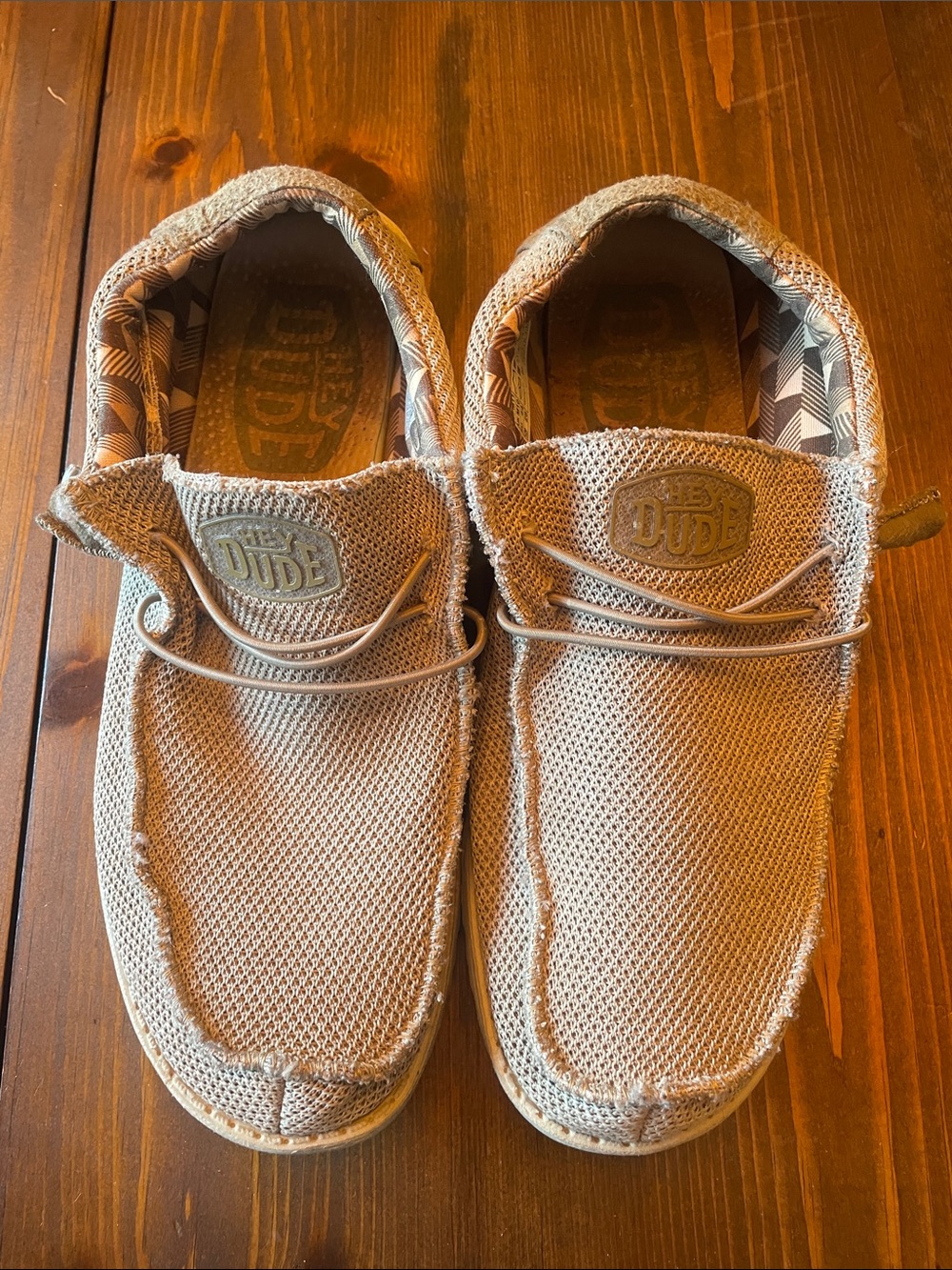 Hey Dude Men’s Lightweight Knit Slip-On Loafers - beige size 11
